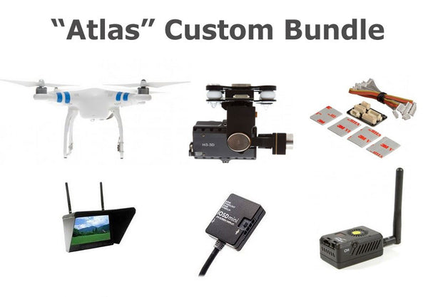 Atlas Aerial Kit – DJI Phantom 2 + Zenmuse H3-3D with FPV Solution – Complete Aerial Package