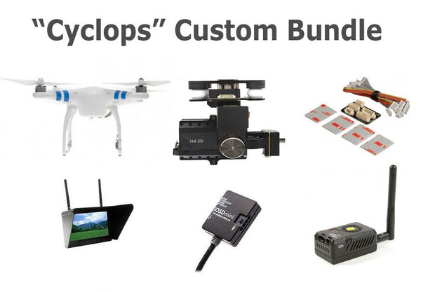 Cyclops Aerial Kit – DJI Phantom 2 + Zenmuse H4-3D with FPV Solution – Complete Aerial Package