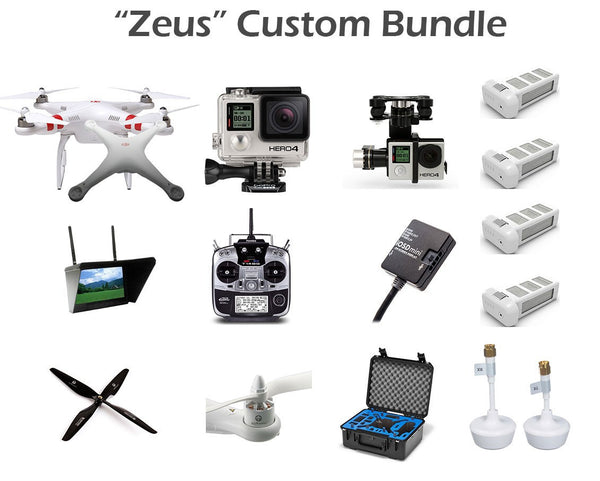 Zeus Aerial Kit - DJI Phantom 2 + Zenmuse H4-3D + GoPro HERO4 - Elite Aerial FPV Package